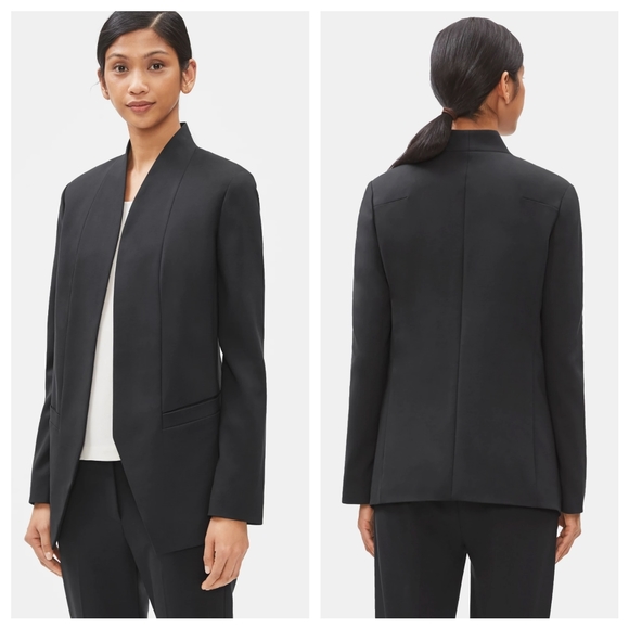 Eileen Fisher Blazer Jacket Tencel Stretch Size M